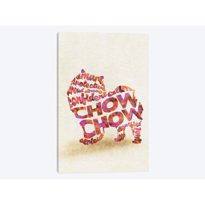 « chow chow » par ayse deniz akerman, reproduction d’impression sur toile tendue