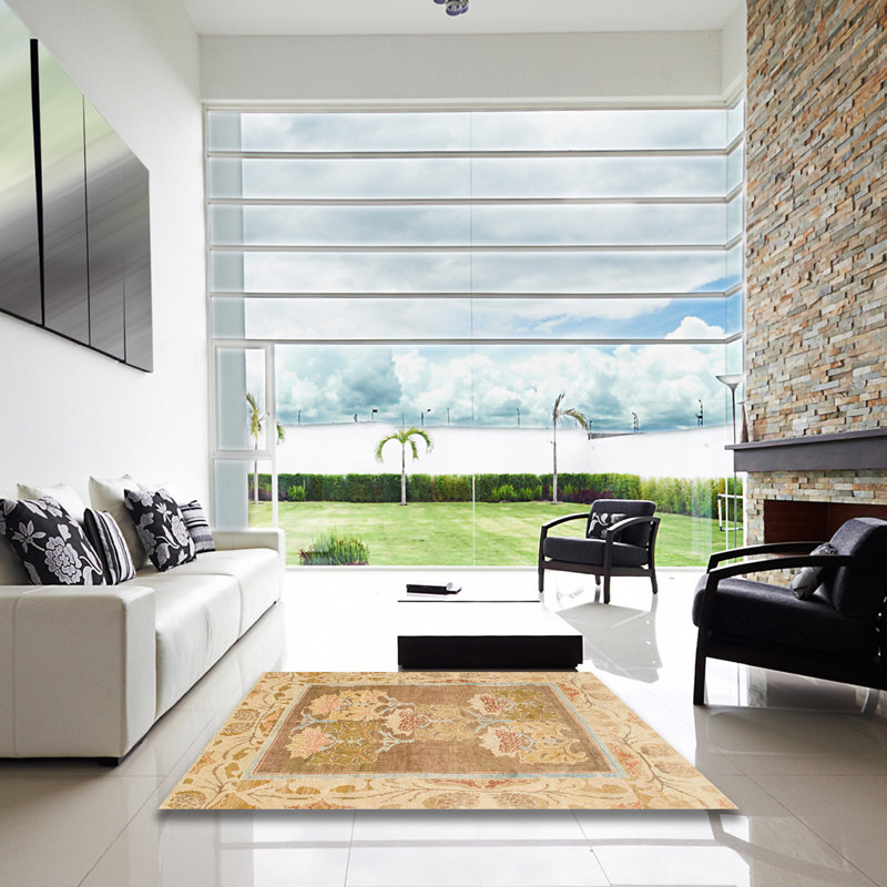 Tapis abstrait moderne 1213, Carré 7 pi