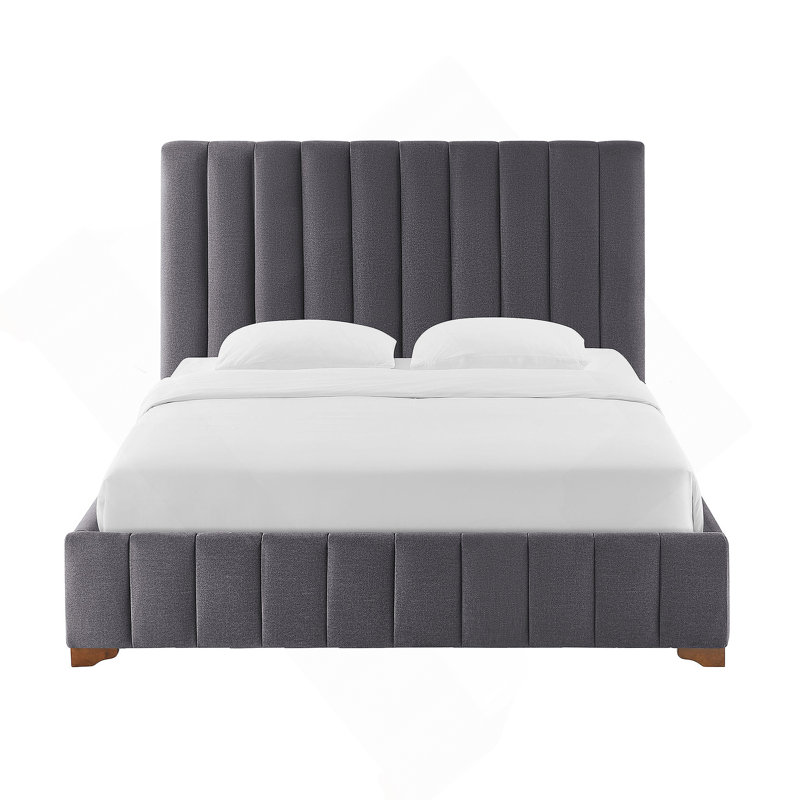 Dark Grey Queen Bed, Dark Gray