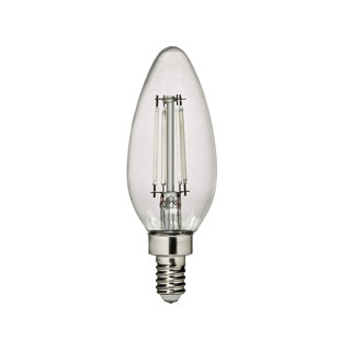 Ampoule DEL Edison de 5 W à culot candélabre blanc doux de 5 W à forme de torpille à DEL de Visual Comfort & Co.