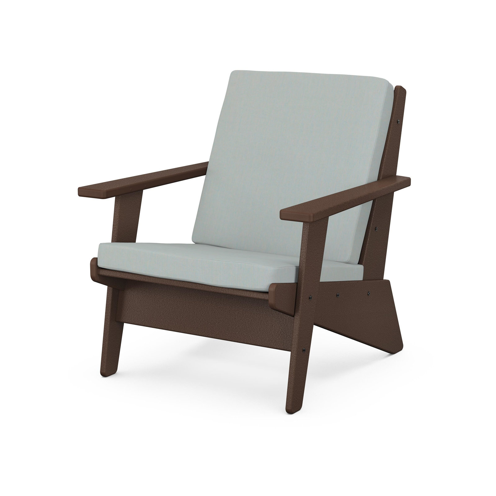 Riviera Modern Lounge Chair, Mahogany, Granite