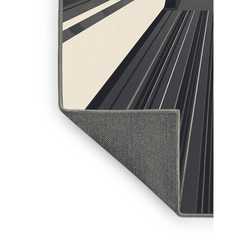 Tapis moelleux moderne et contemporain en peluche douce et moelleuse Eleni, 3 X 5