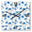 Bleu bleuet avec feuilles vertes II - Horloge murale traditionnelle-1588450897