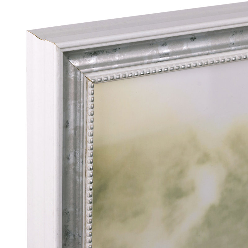 Hestia Wood Beaded Picture Frame - Set of 4, 12" W x 16" H, Antique White