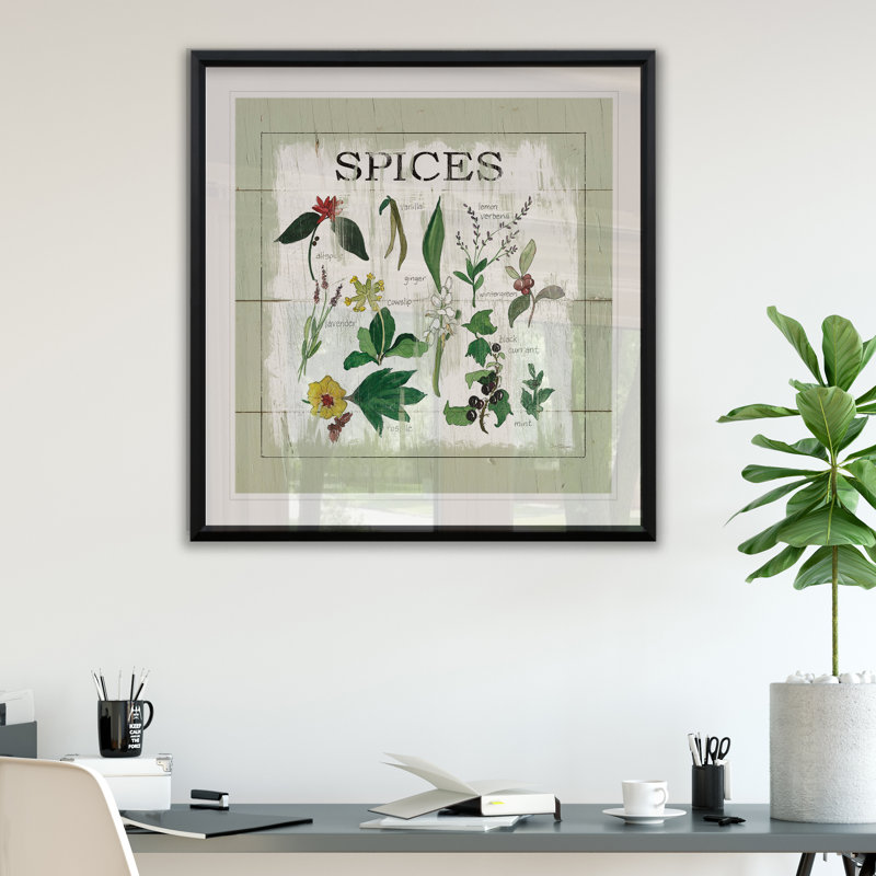 Shiplap Spices - Impression de cadre photo sur papier, H 26,5 po x l 26,5 po x P 1,5 po