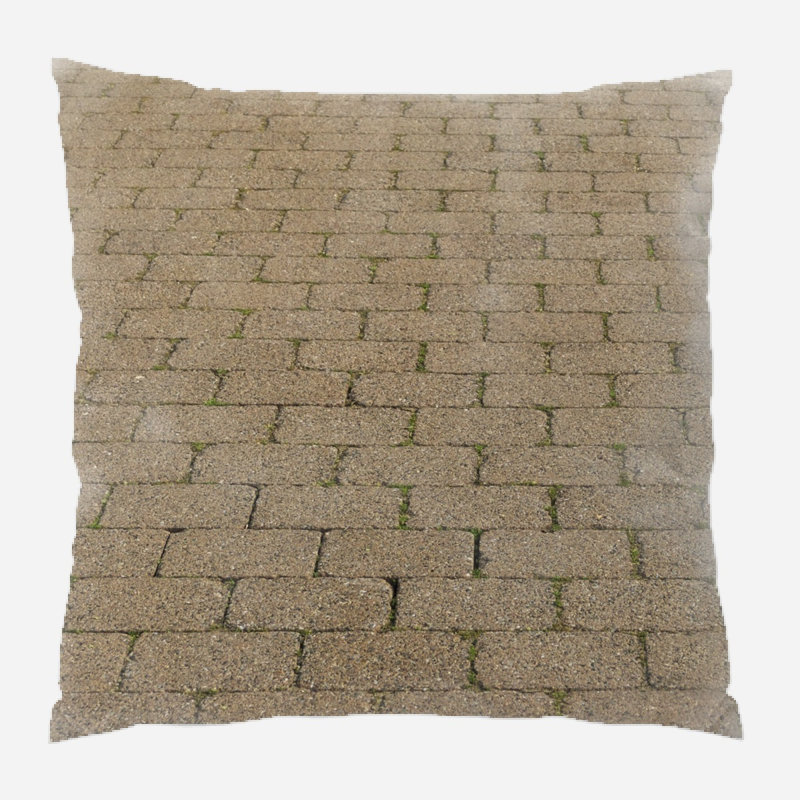 Geometric Microsuede Reversible Throw Pillow, Brown