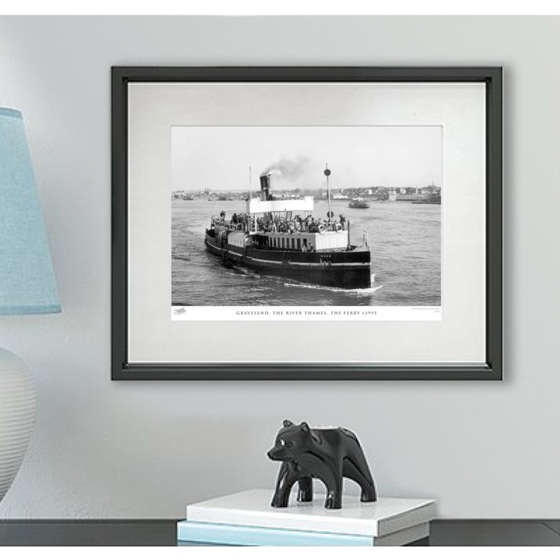 Gravesend, The River Thames, The Ferry C1955 - Single Picture Frame Print, 60cm H x 80cm W x 2.3cm D