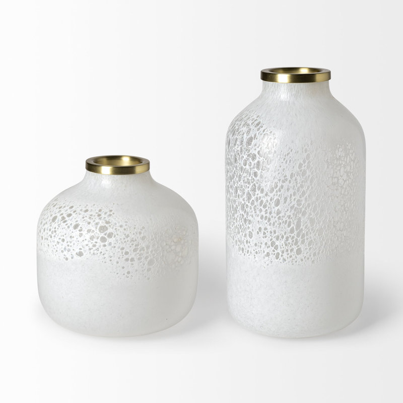 Vase de table en verre 13 po Rufaro, H 8 po x l 8 po x P 8 po