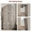 Armoire de rangement de 72 po de hauteur avec garde-manger arqué, armoires de rangement de style campagne moderne avec 2 portes et tiroirs, grand garde-manger arqué en bois avec tablettes épaissies pour la salle à manger-1865699261