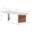 Table basse moderne en bois massif irrégulière, table basse simple facile à installer pour le salon, la chambre à coucher-259055204