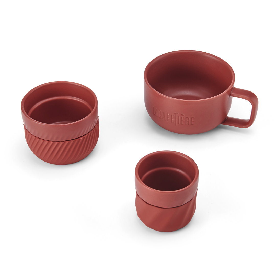 La Cafetière Family Mug Set, 380ml, 200ml and 100ml, Porcelain