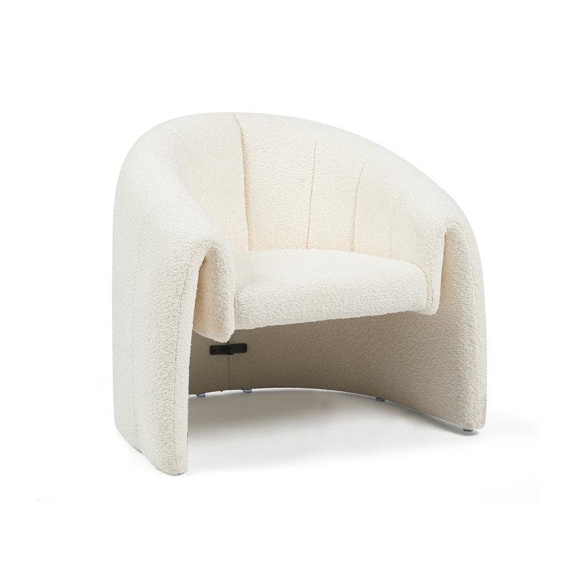 Taylor Textured Fabric Occasional Chair, White
