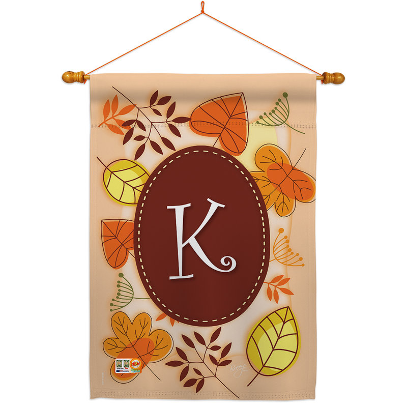 Ensemble de drapeaux en polyester 40 x 28 po Autumn, K