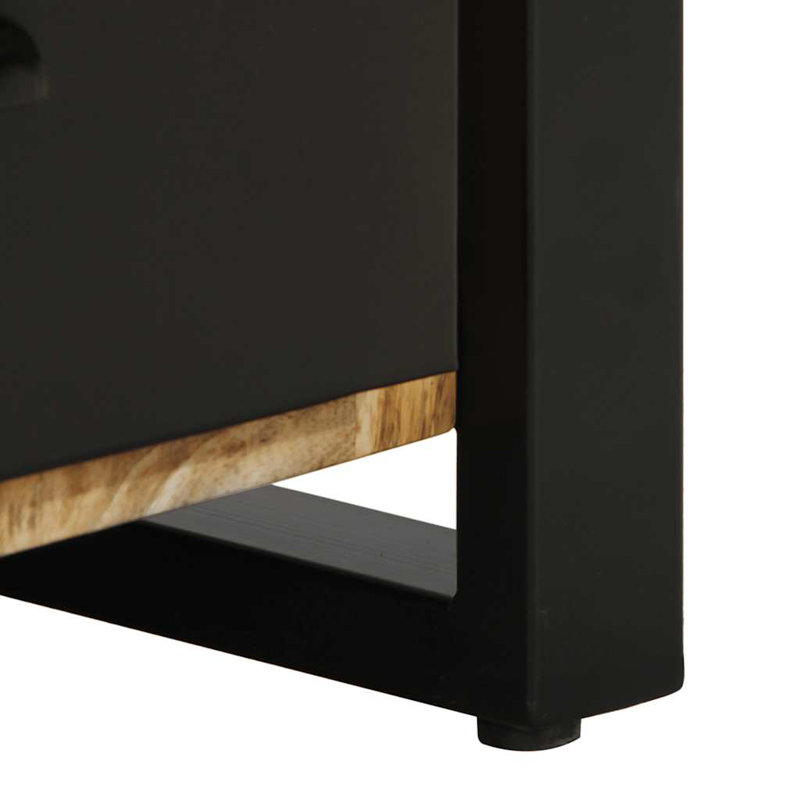 Amenata 40cm W Iron Bedside Table