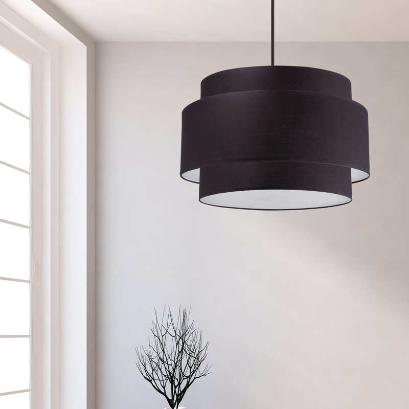 Priya 4 Light Incandescent Chandelier, Black, Black, 14" H x 30" W x 30" D