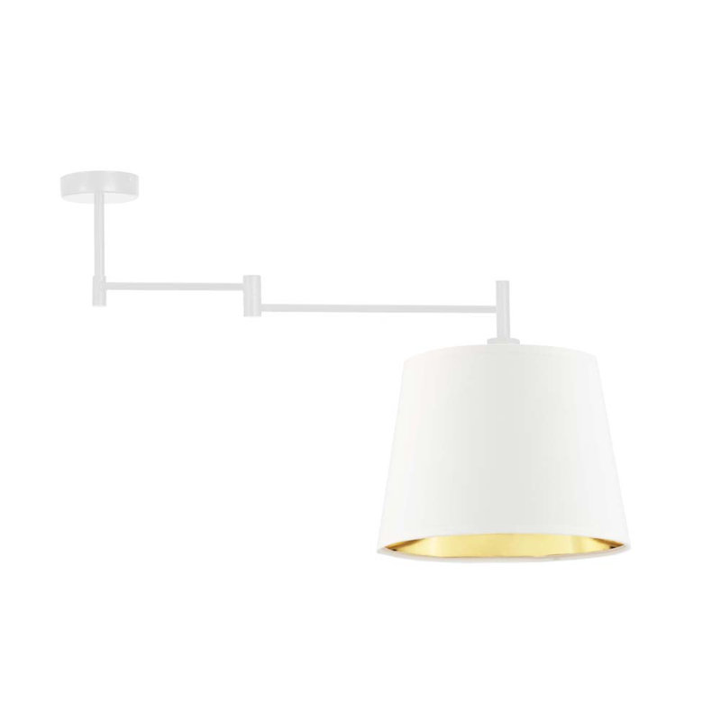 Warlo Fabric Semi Flush Mount, White, White