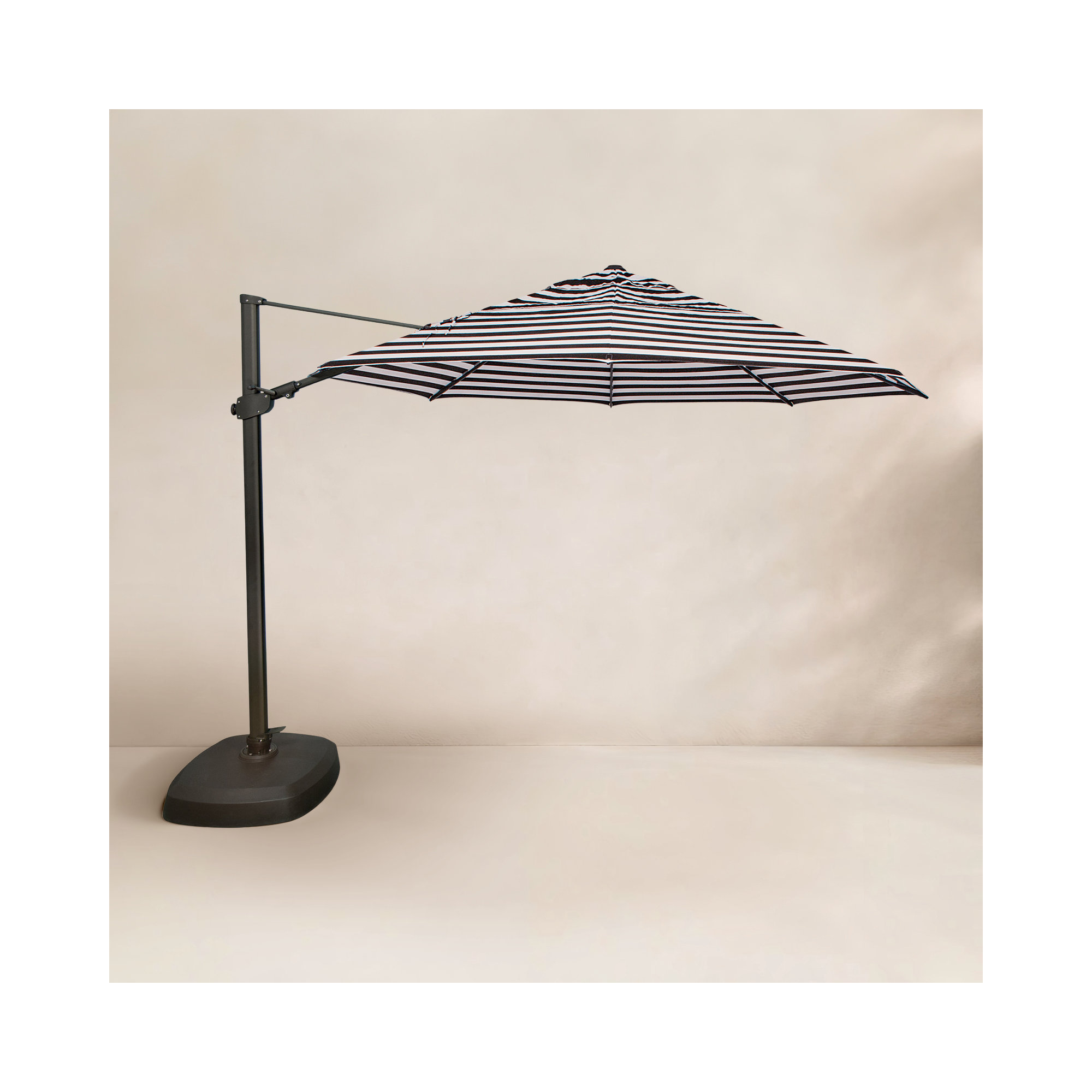 Birchbrook 147.87'' Sunbrella® Cantilever Outdoor Umbrella, Black