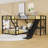 Metal Bunk Bed With L-Shaped Desk, USB Ports And Slide-1751049433