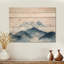 Hiver bleu et blanc Mountain Majesty II - paysage de montagnes, art mural sur bois de pin naturel-1797622287