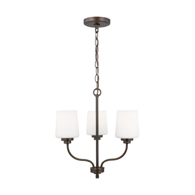 Windom 3 - Light Steel Dimmable Chandelier