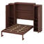 Lit plateforme pliable en bois avec garde-robe et tablette de rangement-2139278638
