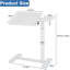 Tray Rolling Laptop Computer Standing Desk Cart White with Wheels