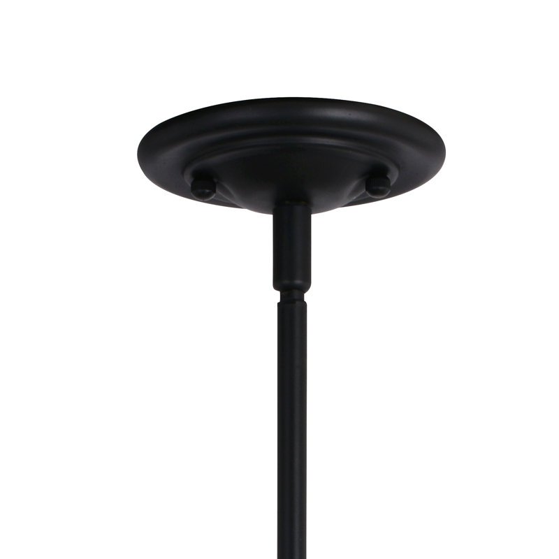 Luminaire suspendu en verre givré 1 lumière Macalla, Bronze