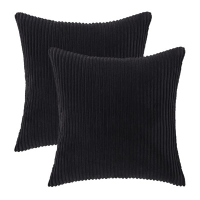 Corduroy Soft Stripes Cotton Blend Throw Pillow