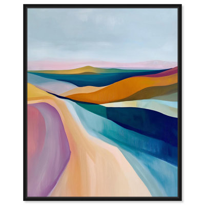 «Colorful Dunes II», toile aquarelle colorée par Art Remedy
