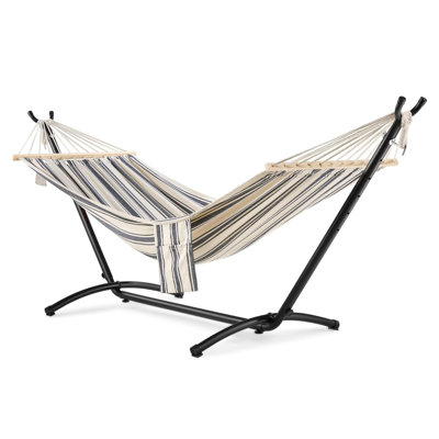 Hammock with Stand ,1 Person Striped Hammock Seat with Steel Frame