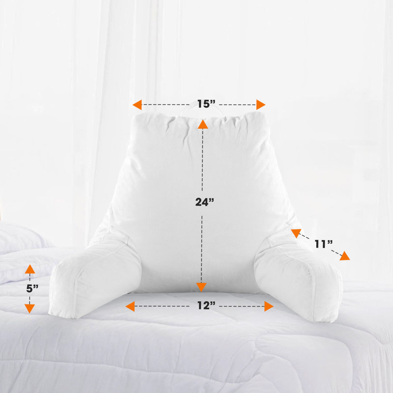 Throw Pillow, White, 20" H x 12" W