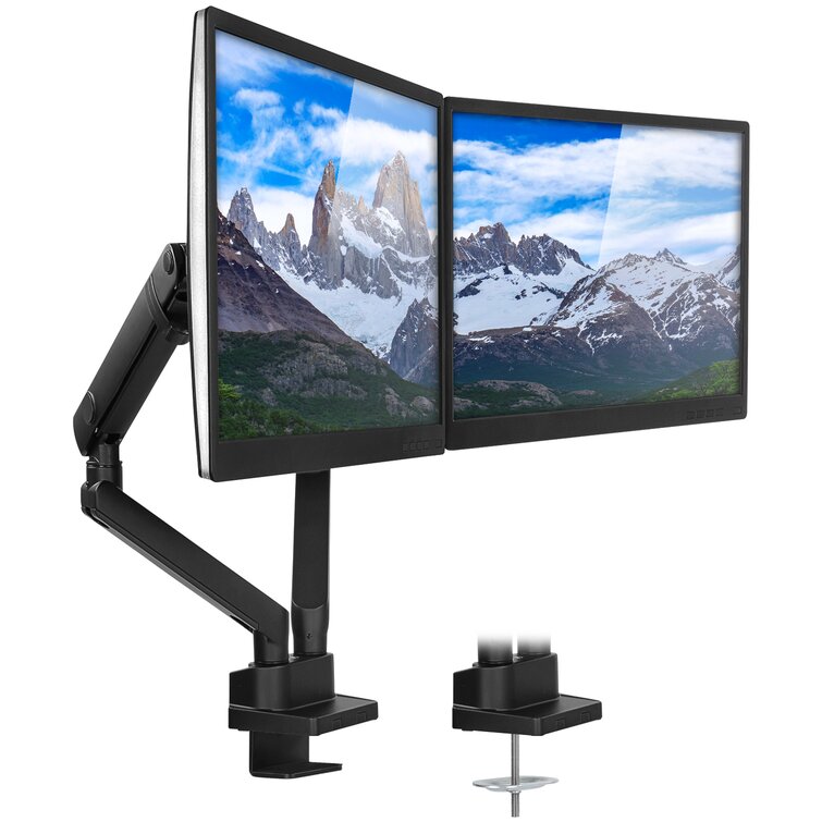 Mount-It! Dual Monitor Arm Mount Desk Stand | Fits Up to 32 Screens