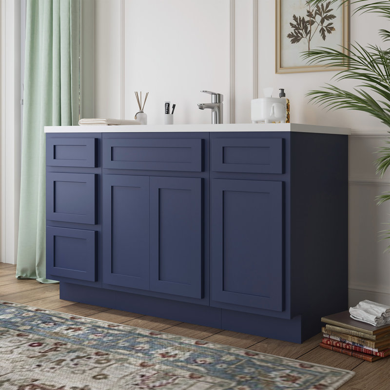 48 base de meuble-lavabo simple seulement, Bleu