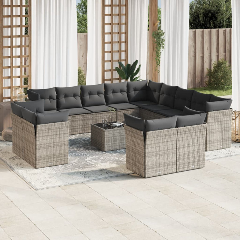  Garden Sofa Set Grey, Dark Grey