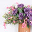 Arrangement floral de fleurs artificielles de ferme sauvage avec panier pour porte d'entrée murale-1213886425