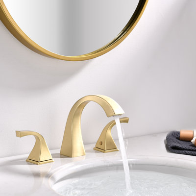 Robinet de salle de bain à large entraxe avec bonde