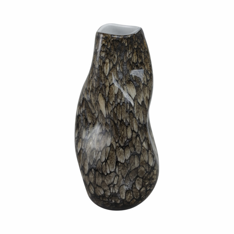 Tunis Handmade Glass Table Vase, 15" H x 7" W x 7" D