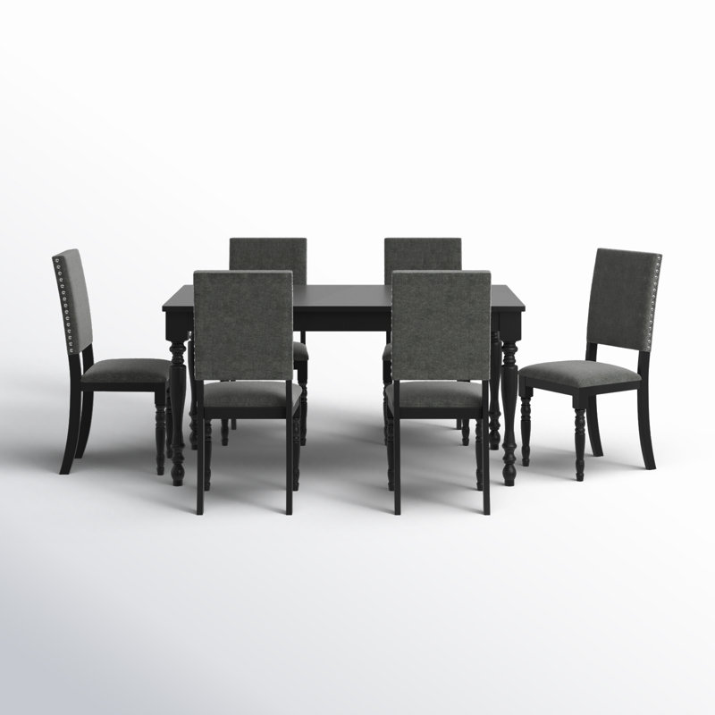 Ensemble repas pour 6 personnes Candace, Noir