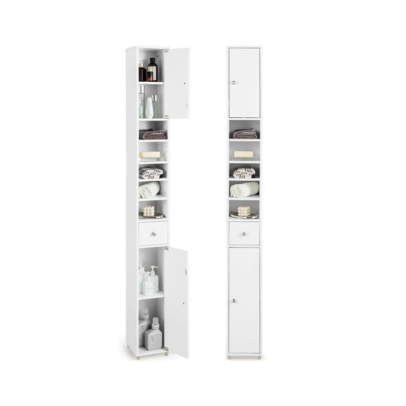 Freestanding Linen Cabinet, White