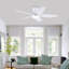 Ventilateur de plafond encastré 36/42/48 po à profil bas avec éclairage et télécommande-647977738-647977737