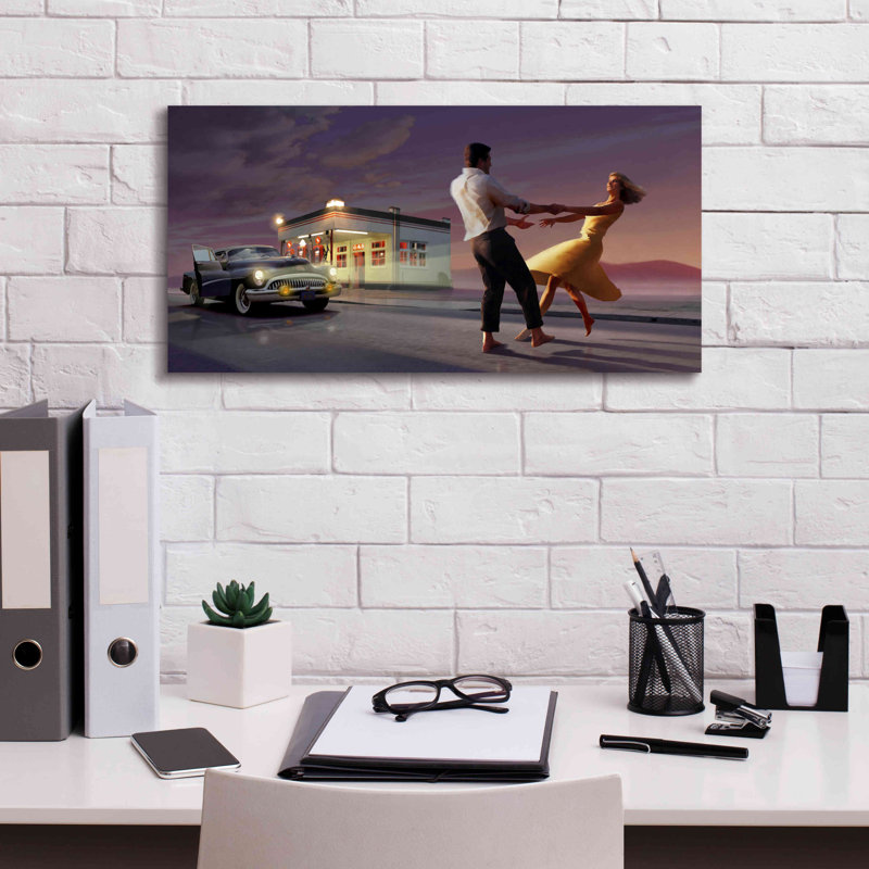 «Night Dance» par Chris Consani - reproduction d'art sur toile tendue, H 12 po x l 24 po x P 0,75 po
