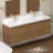 Quartz Stone 72" Rectangular Double Sink Vanity Top In Grain White With Undermount Ceramic Sink