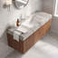 Armoire de salle de bain murale 24 po pré-assemblée, structure en contreplaqué avec 2 portes, comptoir d'évier en céramique encastré avec trou de robinet pré-percé-132392673-132392674