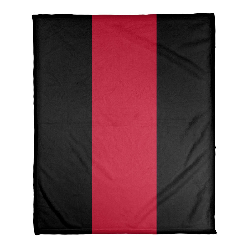 Portland Quilted Throw Blanket, 62.5" W x 82.5" L, Los Angeles Black/Red