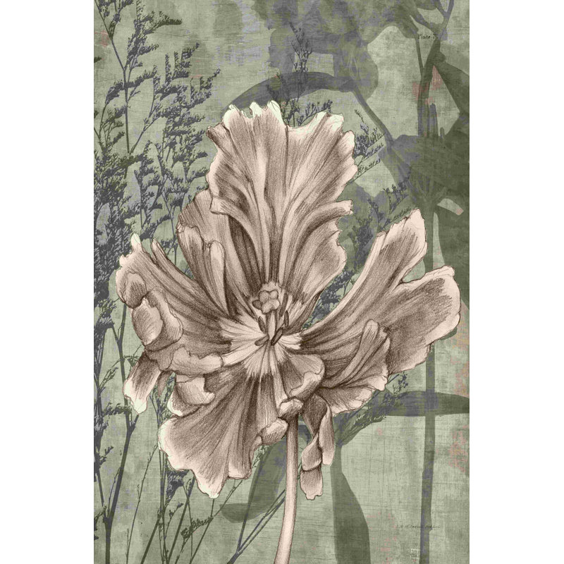 Tulipe et fleurs sauvages II, H 18 po x l 12 po