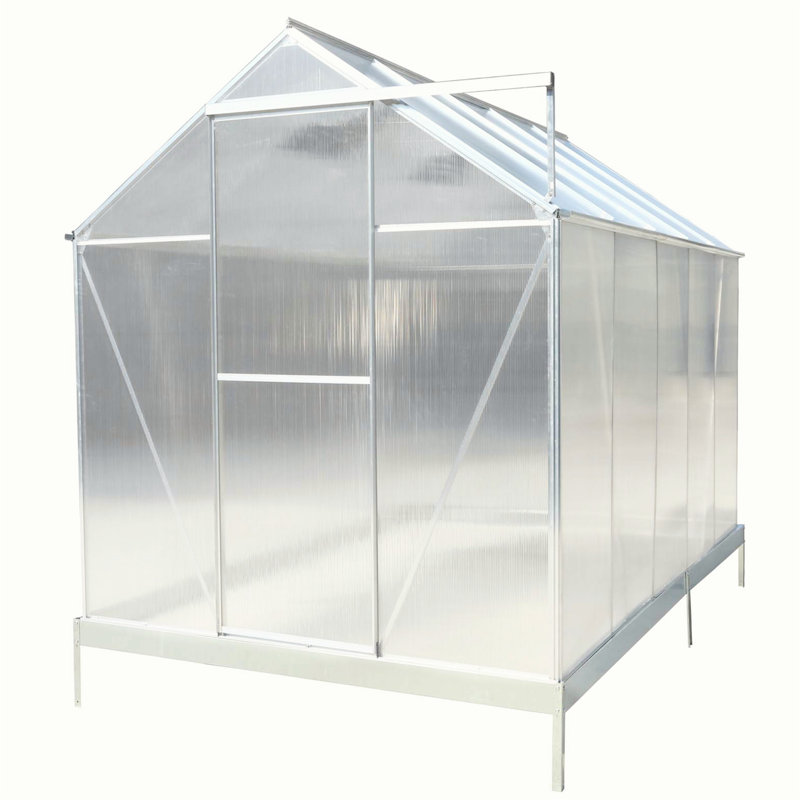Greenhouse, 96.8" H x 75.2" W x 123.2" D, Silver