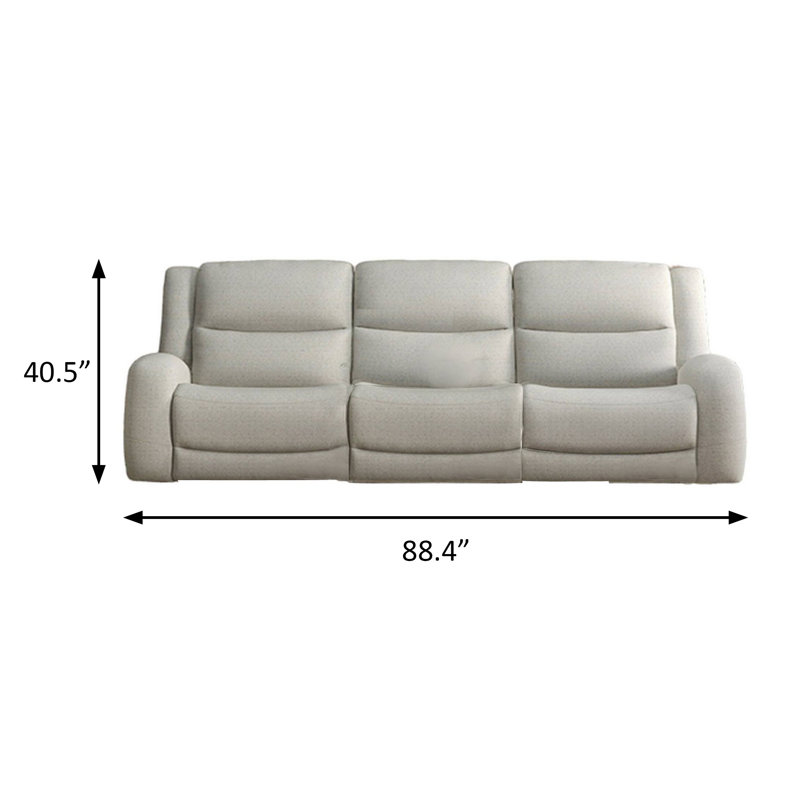 Canapé transitionnel l 88,4 po, beige, Tissu beige
