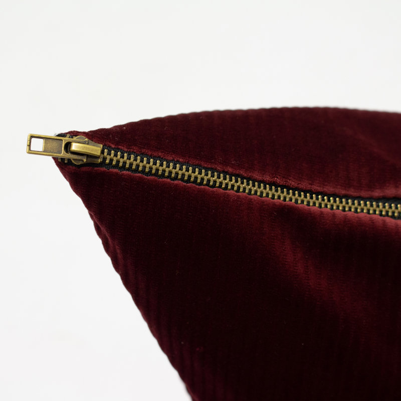 Square Throw Cushion, Oxblood