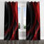 Abstrait contemplatif rouge et noir - rideau occultant avec œillets Modern Waves-1435825792-1436353902