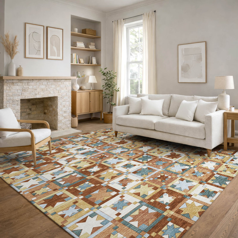Tapis de qualité supérieure lavable à la machine Villers, Paprika, 10 pi x 14 pi